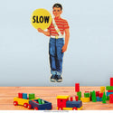 Slow Crossing Guard Boy Cut Out Wall Decal