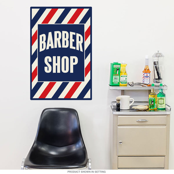 Barber Shop Stripes Wall Decal