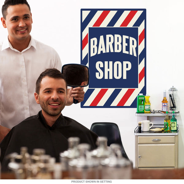 Barber Shop Stripes Wall Decal