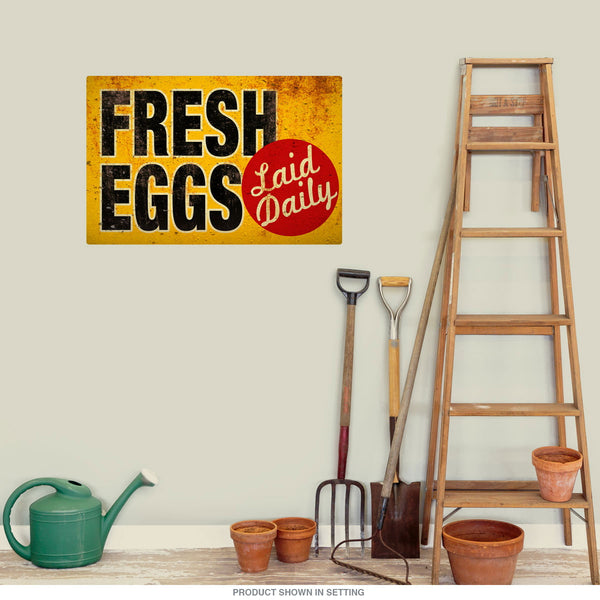 Fresh Eggs Laid Daily Wall Decal