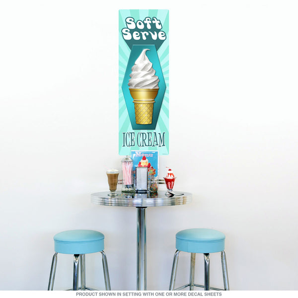 Soft Serve Ice Cream Cone Wall Decal