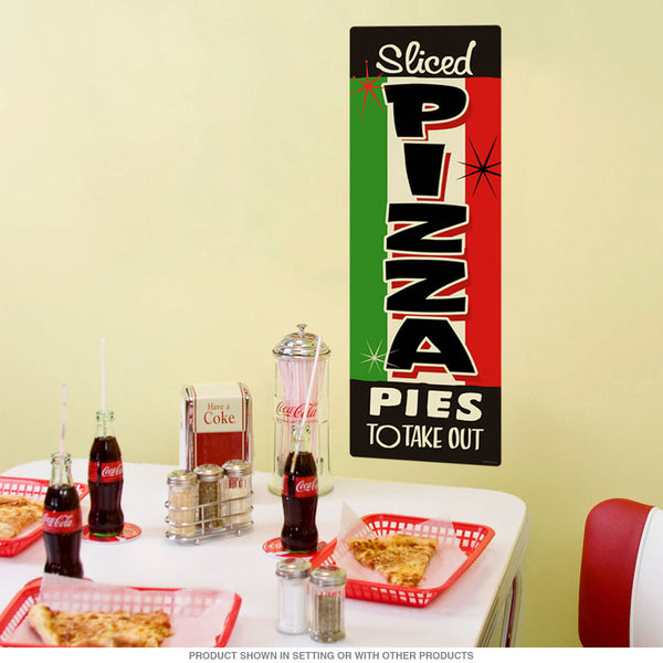 Pizza Sliced Pies Italian Flag Wall Decal