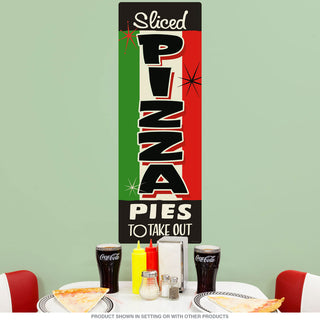 Pizza Sliced Pies Italian Flag Wall Decal