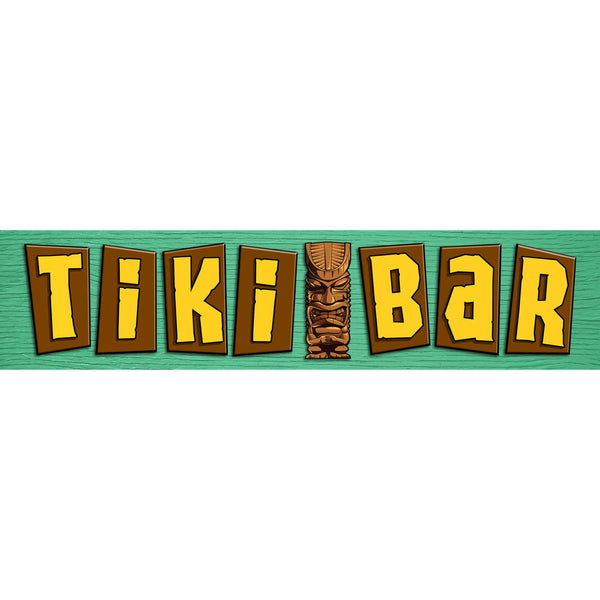 Tiki Bar Tropical Words Wall Decal