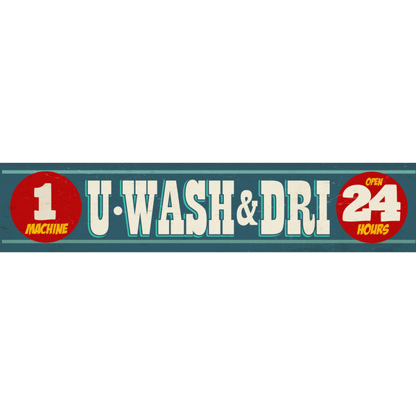 U Wash And Dri Laundry Room Wall Decal