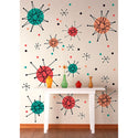 Atomic Starburst And Accents 50s Style Decals Large Set 50 Plus