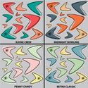 Atomic Boomerangs 50s Style Wall Decals Set of 12 Large