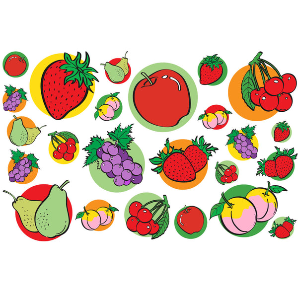 Farm Stand Fruits Vinyl Sticker Set Of 24