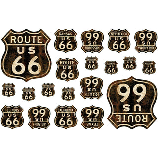 Route 66 Shields Vinyl Sticker Set Of 20