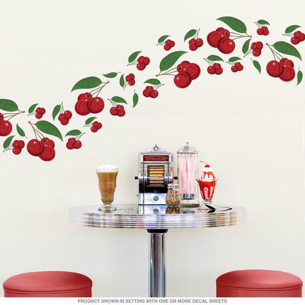 Cherry Bunches Wall Decals Medium Set of 40