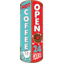 Hot Coffee Open 24 Hours Diner Wall Decal