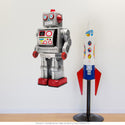 Windup Robot Tin Toy Cutout Wall Decal