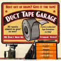 Duct Tape Garage Funny Tool Wall Decal