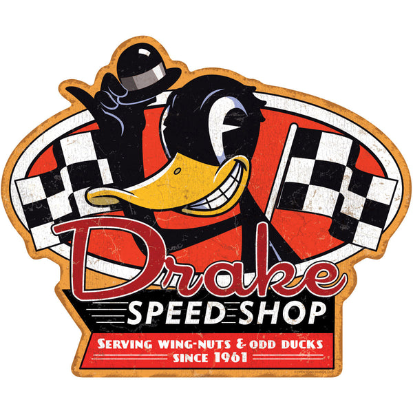 Drake Speed Shop Racing Flags Wall Decal