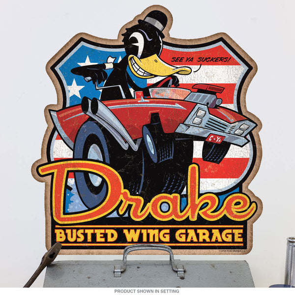 Drake Busted Garage Blue Red Wall Decal