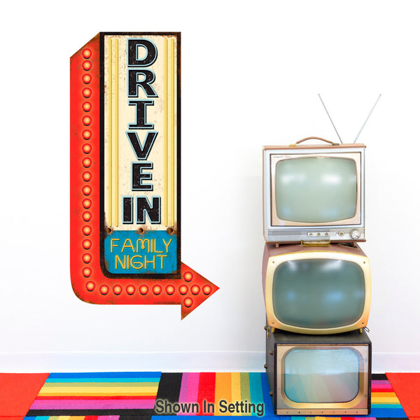 Drive In Movie Family Wall Decal