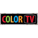 Color TV Motel Advertisement Wall Decal
