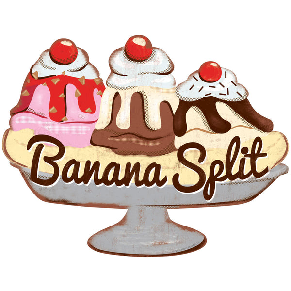 Banana Split Ice Cream Parlor Wall Decal