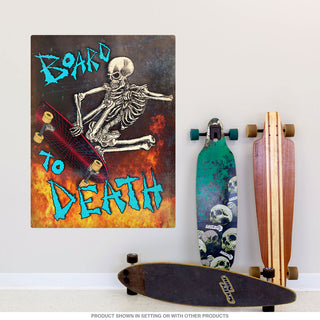 Skateboard To Death Skeleton Wall Decal
