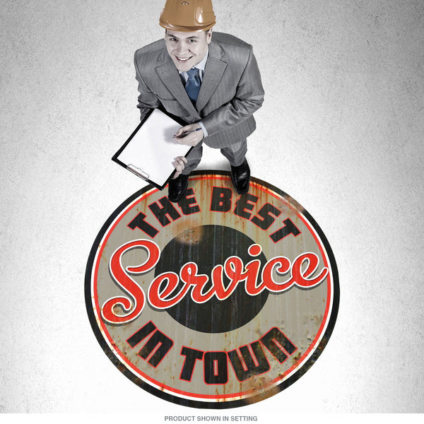 Best Service In Town Rusty Floor Graphic