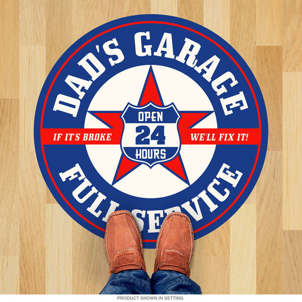 Dads Garage Mobil Inspired Floor Graphic