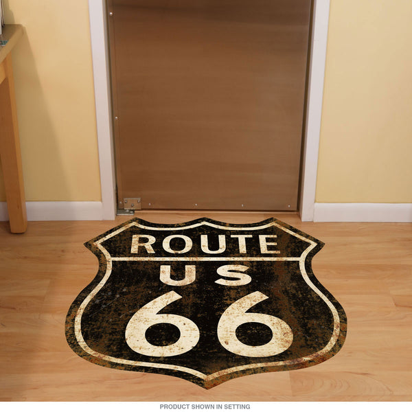 Route 66 Rusty Shield Floor Graphic