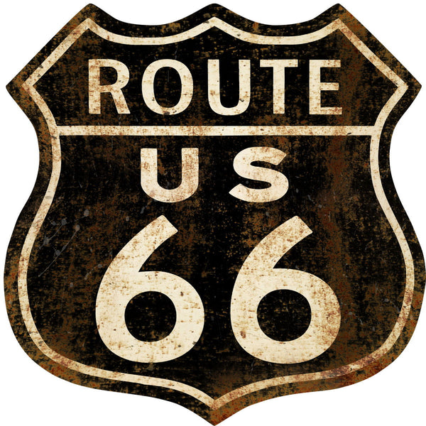 Route 66 Rusty Shield Floor Graphic