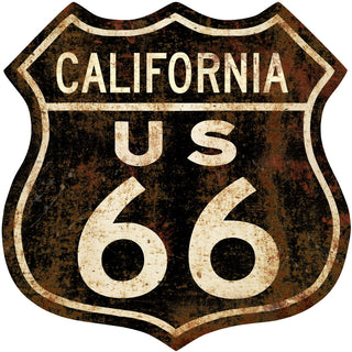 Route 66 California Rusty Shield Floor Graphic