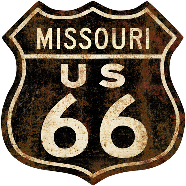 Route 66 Missouri Rusty Shield Floor Graphic