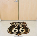 Route 66 Kansas Rusty Shield Floor Graphic