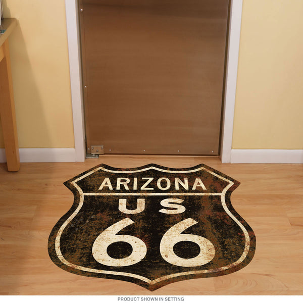 Route 66 Arizona Rusty Shield Floor Graphic