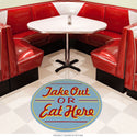 Take Out or Eat Here Floor Graphic