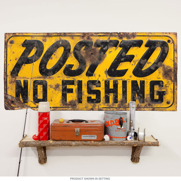 Posted No Fishing Wall Decal Distressed