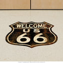 Welcome Route 66 Rusty Shield Floor Graphic