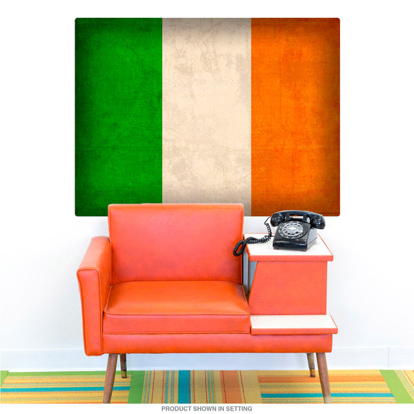 Irish National Flag Distressed Wall Decal