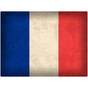 French National Flag Distressed Wall Decal