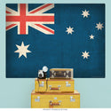 Australian National Flag Distressed Wall Decal