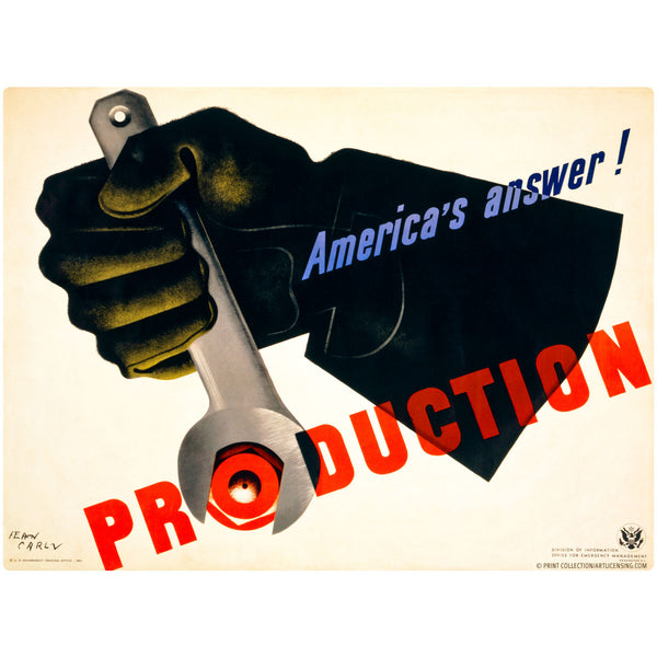 Production Americas Answer WWII Wall Decal