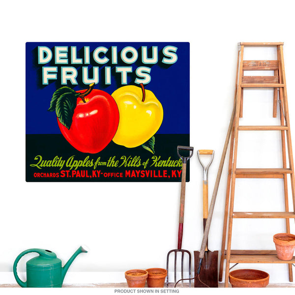 Delicious Fruits Kentucky Apples Wall Decal
