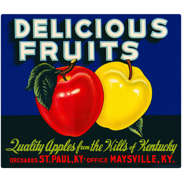 Delicious Fruits Kentucky Apples Wall Decal