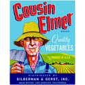 Cousin Elmer Vegetables Label Wall Decal