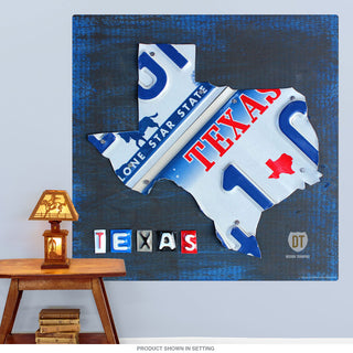 Texas State License Plate Style Wall Decal