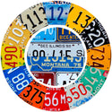 Clock Cutout License Plate Style Wall Decal