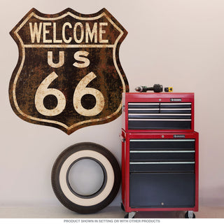 Route 66 Welcome Distressed Wall Decal