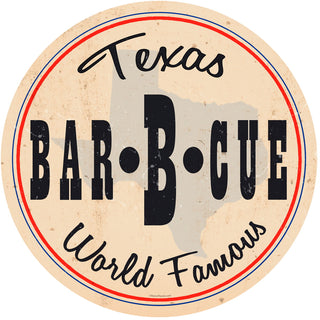 Bar-B-Cue Texas Barbecue Food Wall Decal