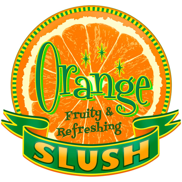 Orange Slush Fruit Slice Diner Wall Decal