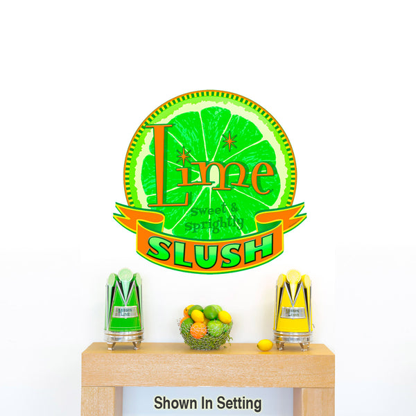 Lime Slush Fruit Slice Diner Wall Decal