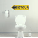 Detour Left Arrow Distressed Wall Decal