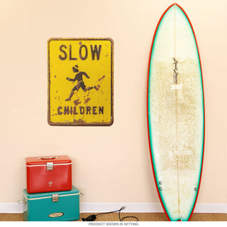 Slow Children Distressed Traffic Wall Decal