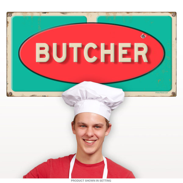 Butcher Grocery Store Wall Decal Distressed